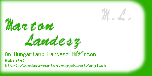 marton landesz business card